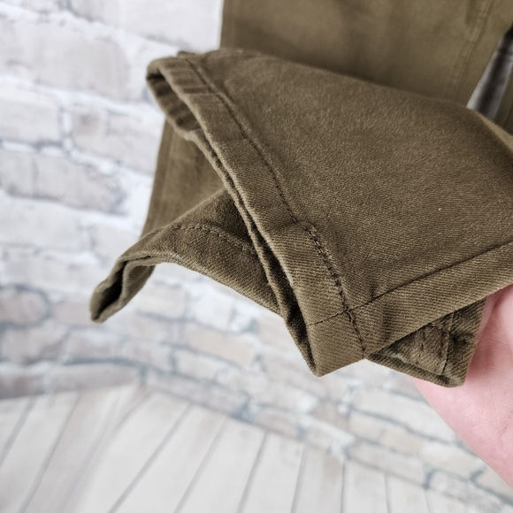 OAK + FORT Cotton Twill Ankle  Pant Straight Leg Tobacco Size 32 - Picture 8 of 9